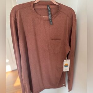 Vuori Men's Rust Long Sleeve Tee
